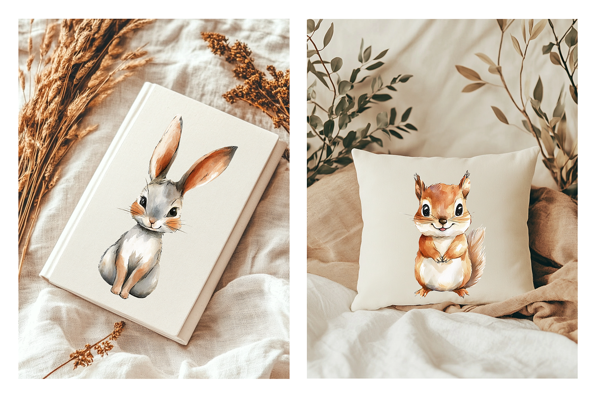 Forest Friends Clip Art Set, an Illustration by Tati Bordiu Digital (Photo 4 of 4)