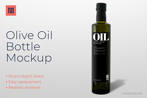 Olive oil - Bottle mockup