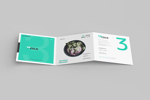 Square Brochur Mockups - Three Fold