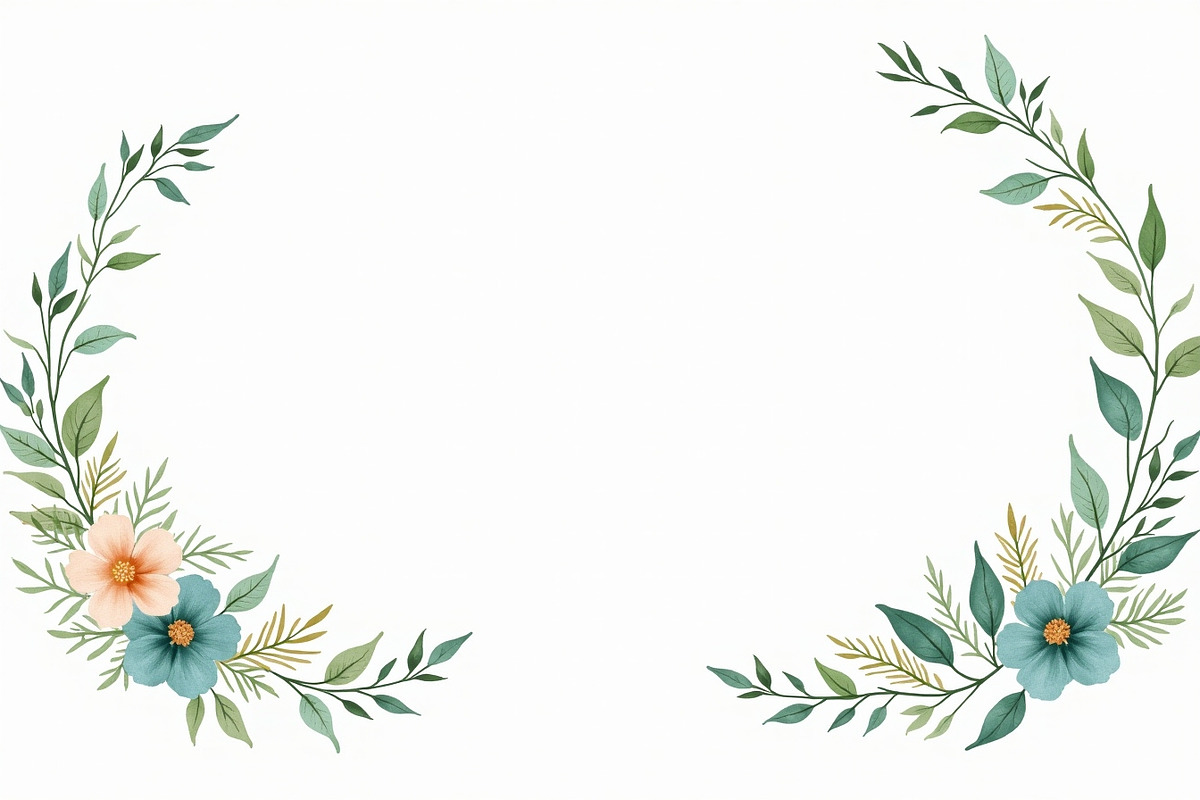 Watercolor Green Leaf Wreath Vector, an Illustration by hafijul (Photo 4 of 12)