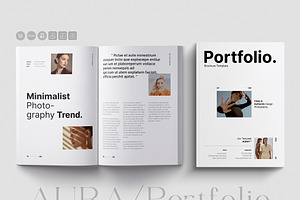 AURA Brochure Portfolio Template, a Brochure Template by TemplateFolio-Shop