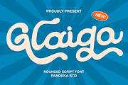 Glaigo - Fun Rounded Script, a Script Font by Pandeka Studio (Thumbnail 1 of 9)
