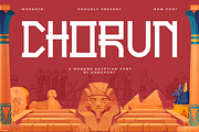 Chorun – Modern Egyptian Font, a Serif Font by overlaytemplates (Thumbnail 1 of 5)