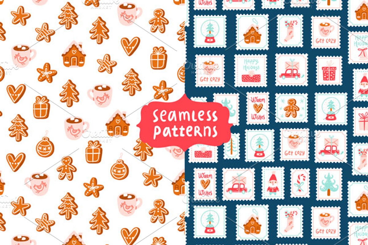 Winter holidays decorations set, a Pattern Graphic by Stolenpencil (Photo 4 of 4)