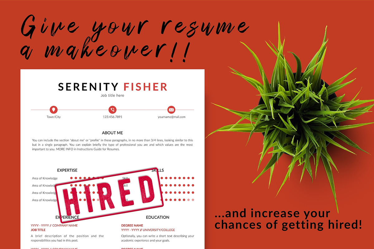 Modern Resume Bundle / CV - Serenity, a Resume Template by Templates Design Co. (Photo 16 of 17)
