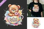 Watercolor Cute Bear Coffee Clipart, an Object Illustration by zahidhossainalif (Thumbnail 1 of 3)