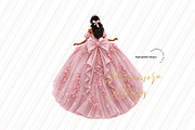 Dusty Pink Tan Skin Princess Clipart, a Person Illustration by Sunflower Day Love (Thumbnail 3 of 3)