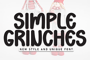 Simple Grinches | Script Font, a Script Font by Scratchones (Thumbnail 1 of 8)