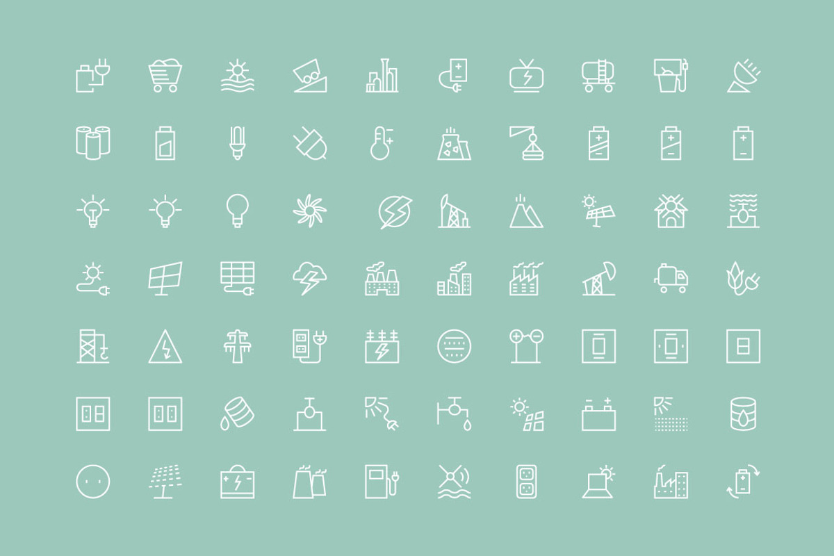 150 Energy Vector Icons preview 3