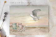 Vintage Beach Postcard with Seagulls, an Animal Illustration by Dazzling Art Boutique (Thumbnail 6 of 8)
