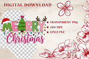 Merry Christmas Png, Christmas Tree, an Illustration by OK Design (Thumbnail 3 of 4)