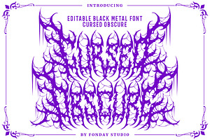 Cursed Obscure Death Metal Font