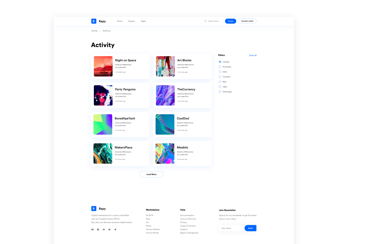 NFT Wallet/Upload/Create/Activity UI, an UI Kit Template by ArtGalaxy (Photo 4 of 5)