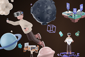 Metaverse 3D Illustrations