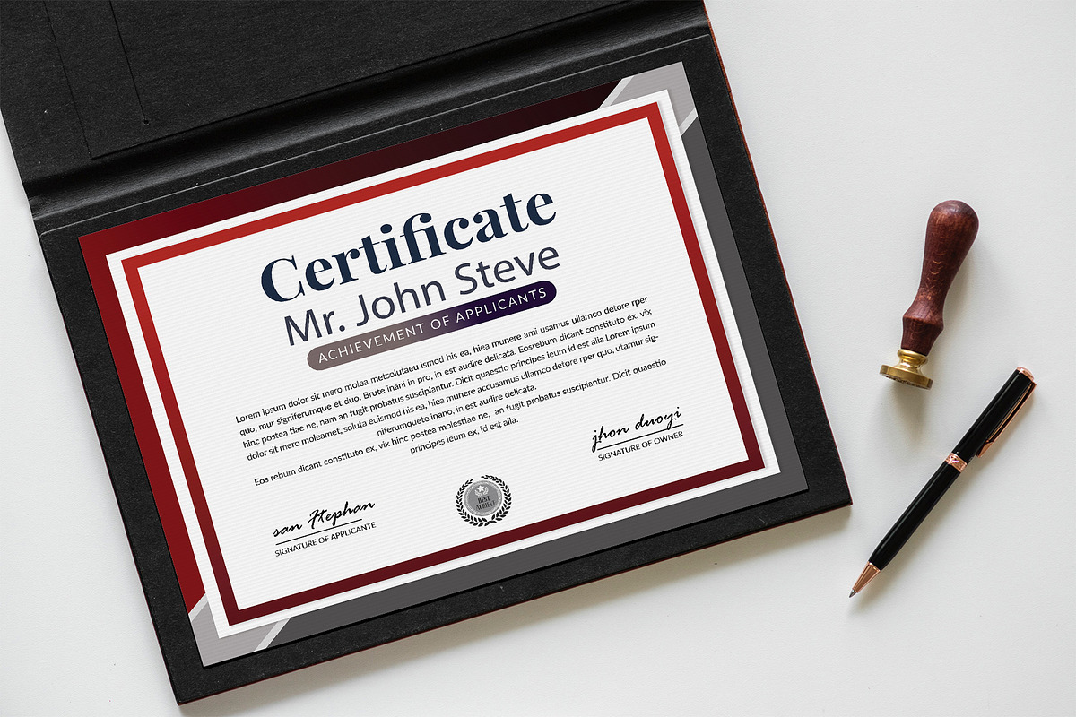 Certificates Diploma Template, a Stationery Template by Business Flyers (Photo 3 of 3)