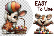 Whimsical Bunny Easter Clipart, an Illustration by cherrydesign (Thumbnail 4 of 4)