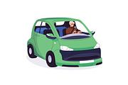 People driving electrical transport, a Transportation Illustration by PaperTrident (Thumbnail 4 of 7)