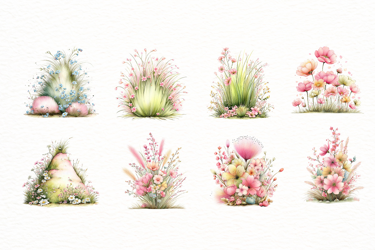 Whimsy Spring Green Grass Clipart, an Illustration by Designworld (Photo 4 of 7)
