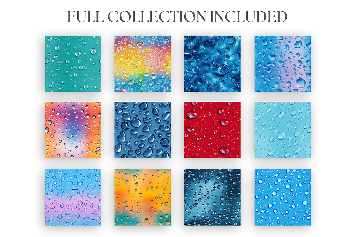 Water Drops Digital Textures, a Texture Graphic by Artful Assets Boutique (Photo 2 of 4)