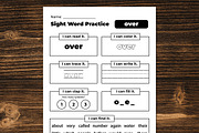 Fry First Hundred Sight Word Work, a Print Template by Graphicsnext (Thumbnail 2 of 6)
