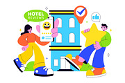 10 Hotel Reviews Illustration, a Person Illustration by denayunebgt (Thumbnail 2 of 4)