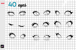 Photoshop Chibi Eyes Cartoon Eye