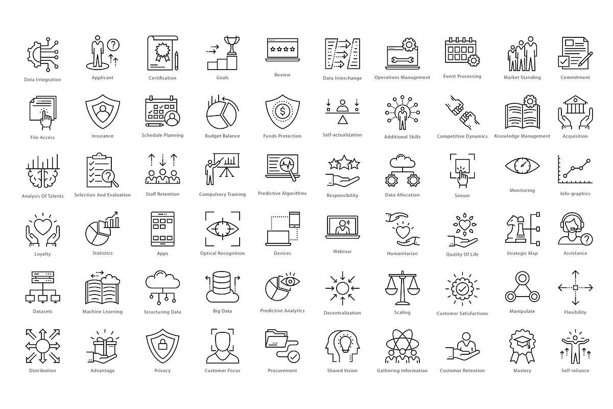 1270 Business Line Icons, an Outline Icon by Creative Stall (Photo 21 of 22)