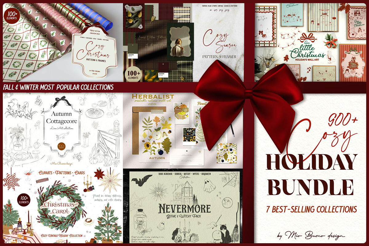 Cozy Holiday BUNDLE: 7 Best Packs, an Object Graphic by Mio Buono (Photo 1 of 52)