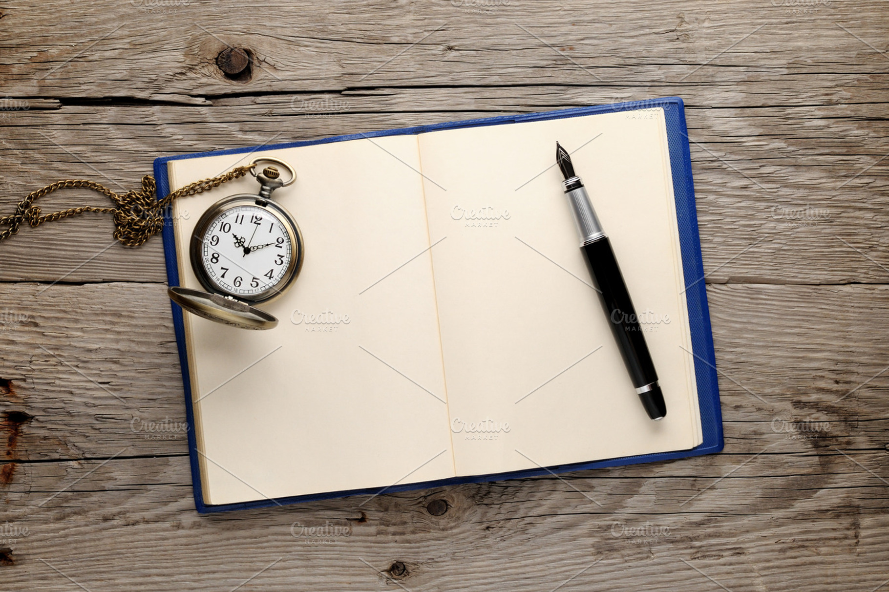 Antique watch and fountain pen