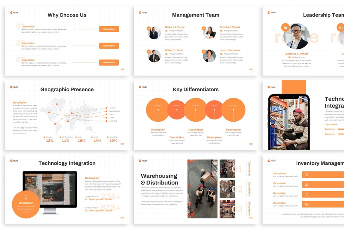 Route - Logistic Powerpoint Template, a Presentation Template by SlideFactory (Photo 4 of 4)