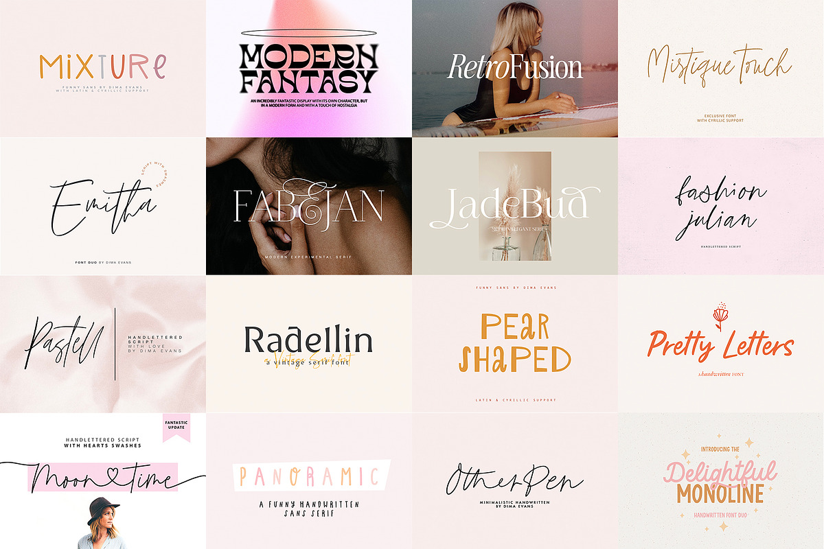 ALL MY FONTS Bundle, a Handwritten Font by supfonts