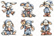 Whimsical Christmas Bunny Clipart, an Illustration by Black Bird Studio (Thumbnail 6 of 6)