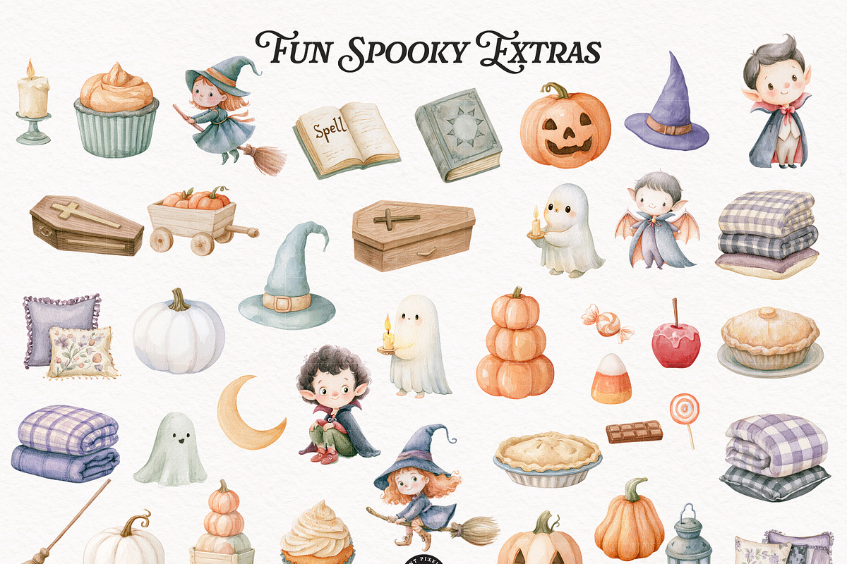 Halloween Atelier Clipart Bundle, an Animal Illustration by PaintPixelCo (Photo 5 of 13)