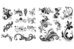 Calligraphic Design Elements -