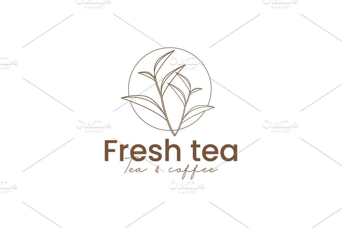 Fresh tea logo illustration, a Branding & Logo Template by Dyn Studio
