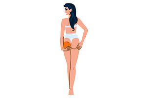 Woman holding orange between, an Illustration by pikepicture