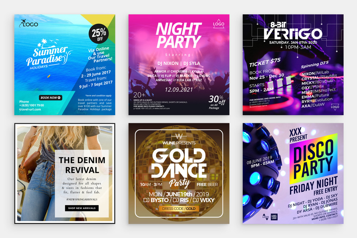 20 Instagram Templates, a Social Media Template by Studio Siv (Photo 4 of 5)