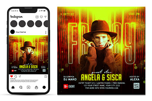 Music dj flyer template