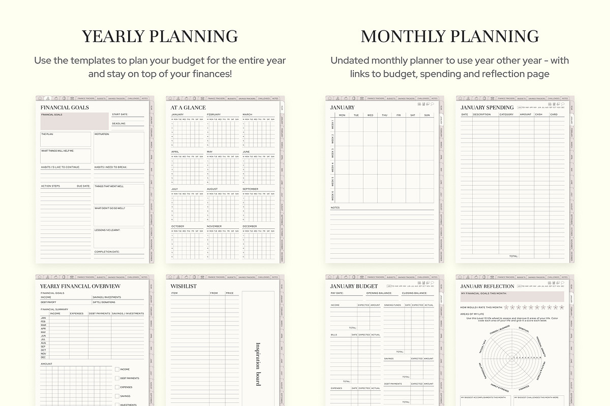 Boho Digital Budget Planner, a Templates & Theme by Digital_Mind (Photo 3 of 10)