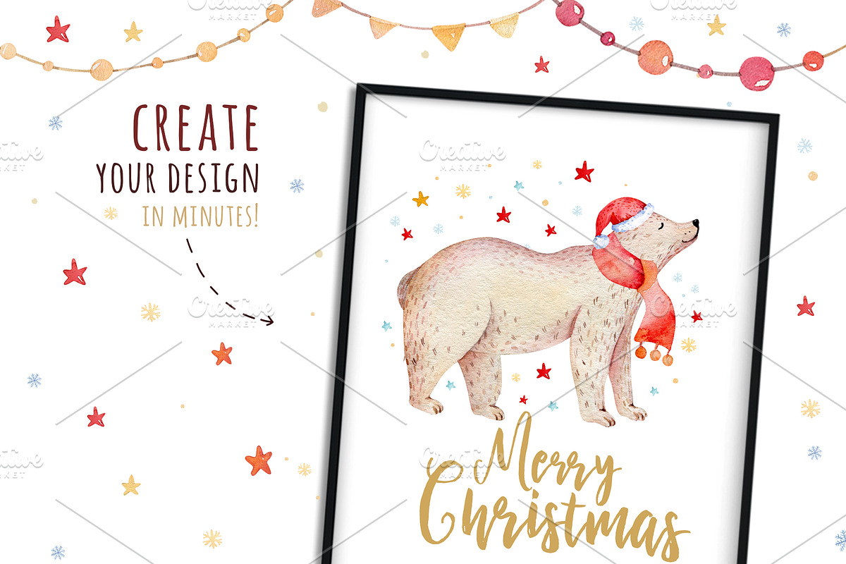 Christmas bear collection, an Animal Illustration by Peace ART (Photo 11 of 11)