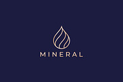 A Gold Water Drop Logo Mineral Brand, a Branding & Logo Template by Signatoro (Thumbnail 2 of 2)