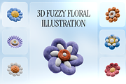 3D Fuzzy Floral Illustration, an Object Graphic by Illustrava (Thumbnail 2 of 7)