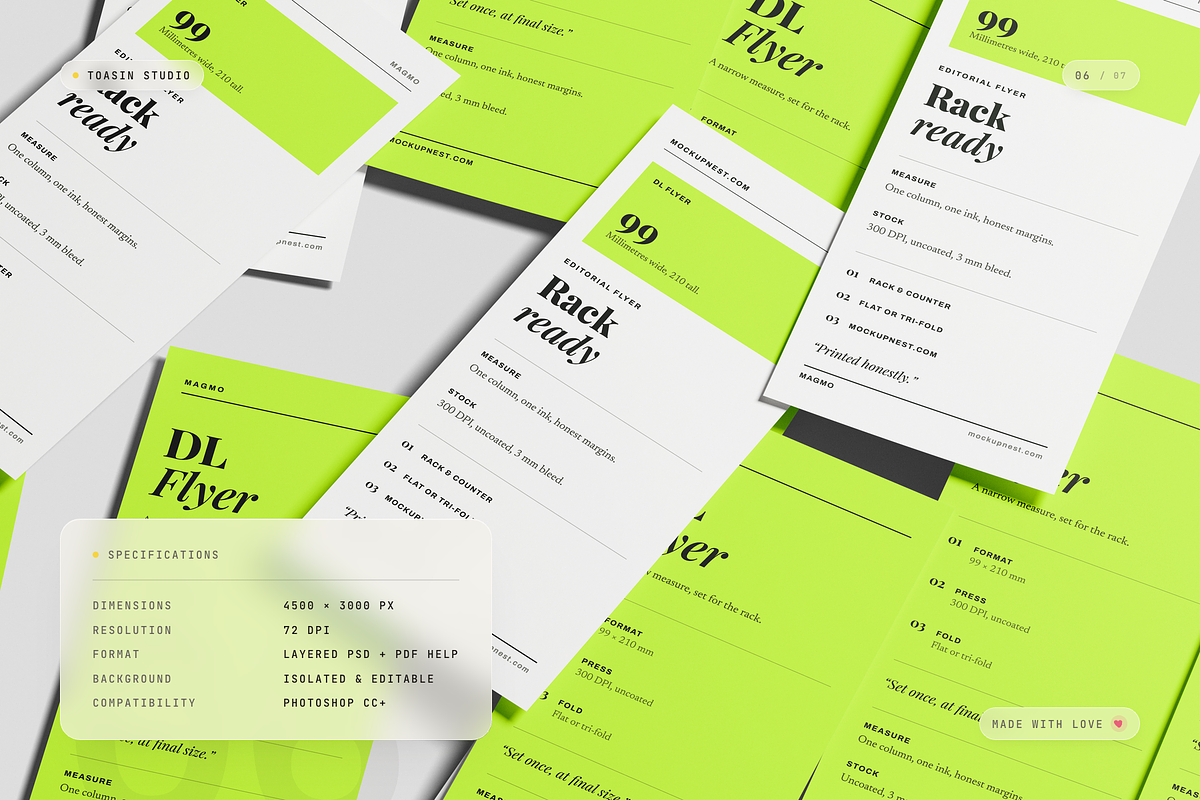 DL Flyer Mockup, an Advertising Mockup by Toasin Studio (Photo 6 of 7)