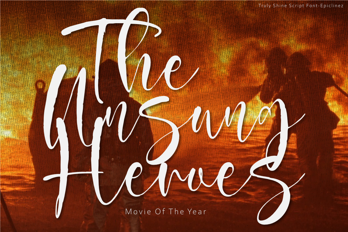Trully Shine, a Script Font by Epiclinez (Photo 2 of 5)