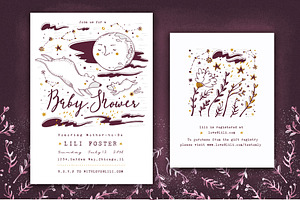 Baby Shower Set • Moon & Stars