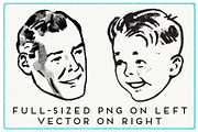 28 Authentic Retro 1950s Vectors, a Person Illustration by Piddix Archives (Thumbnail 5 of 5)