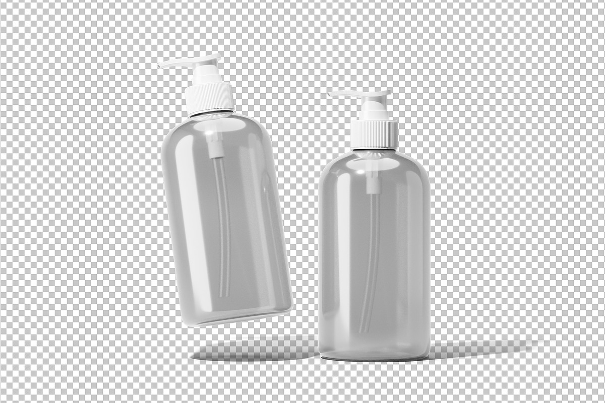 Amber Pump Bottle Mockup, a Cups & Container Mockup by Akebareee (Photo 2 of 3)