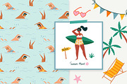 Summer Beach Clipart & Patterns Set, a Seasonal Illustration by Irina Ostapenko (Thumbnail 9 of 10)