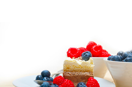 fresh raspberry and blueberry cake, a Food & Drink Photo by keko64