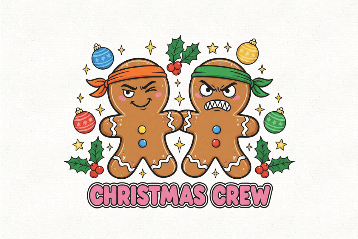 Christmas Crew Gingerbread Man PNG, an Illustration by CraftArtStudio (Photo 1 of 4)